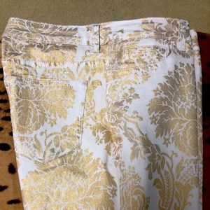 Beautiful AZI Gold & White Jeans